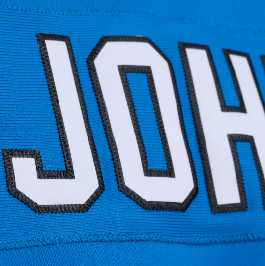 Mitchell & Ness Adult Jersey Adult Calvin Johnson Detroit Lions Blue 2007 Mitchell & Ness Throwback Jersey - Men's