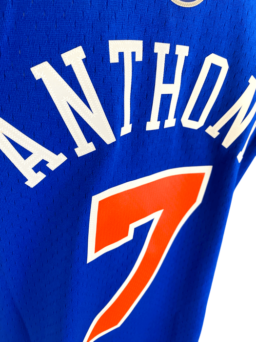 Adult Carmelo Anthony New York Knicks Mitchell & Ness Blue 2010 Throwback Swingman Jersey - Men's