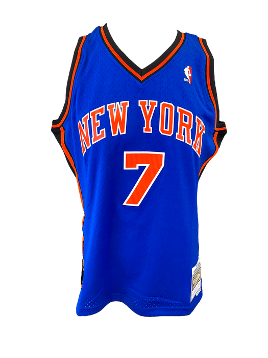 Adult Carmelo Anthony New York Knicks Mitchell & Ness Blue 2010 Throwback Swingman Jersey - Men's