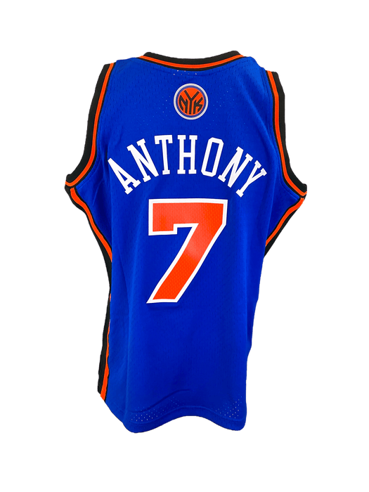 Adult Carmelo Anthony New York Knicks Mitchell & Ness Blue 2010 Throwback Swingman Jersey - Men's