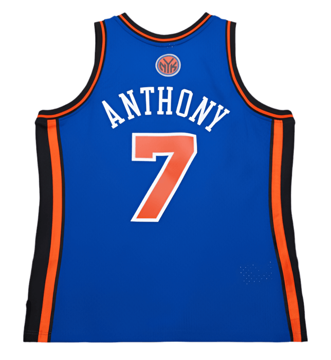 Adult Carmelo Anthony New York Knicks Mitchell & Ness Blue 2010 Throwback Swingman Jersey - Men's