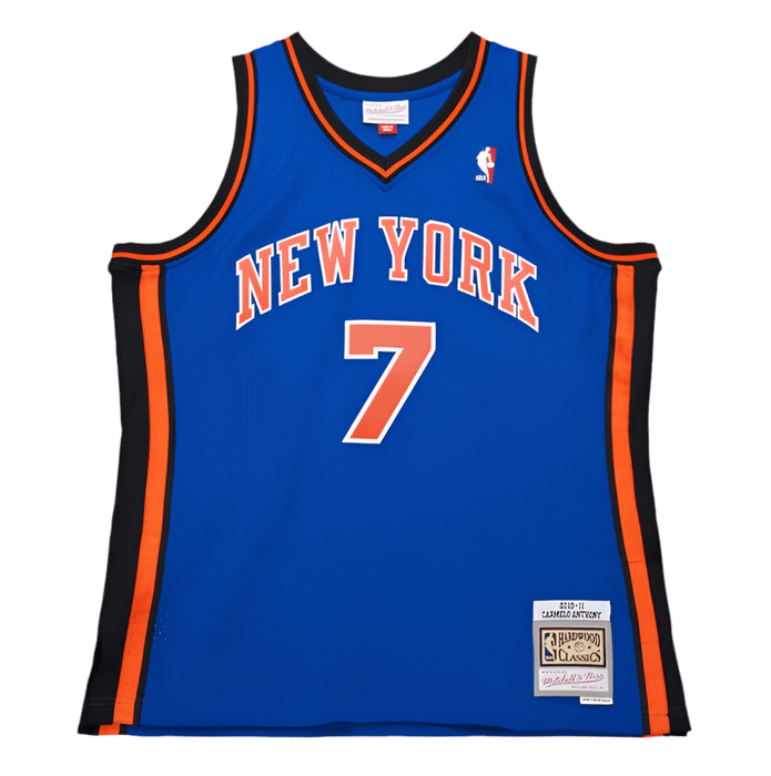Adult Carmelo Anthony New York Knicks Mitchell & Ness Blue 2010 Throwback Swingman Jersey - Men's