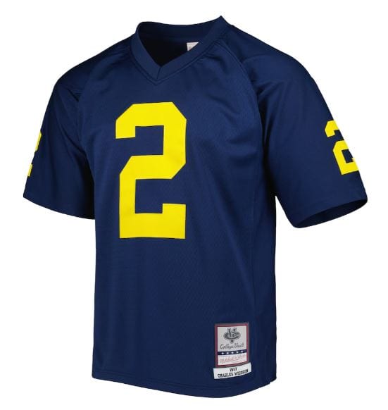 Mitchell & Ness Adult Jersey Adult Charles Woodson Michigan Wolverines Mitchell & Ness 1997 Navy Legacy Throwback Jersey - Men's