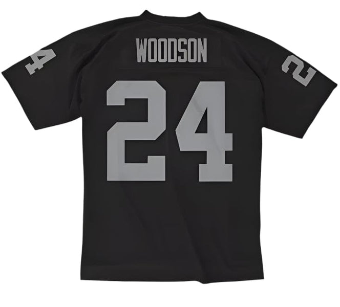 Adult Charles Woodson Oakland Raiders Mitchell Ness NFL Black Throwb