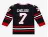 Mitchell & Ness Adult Jersey Adult Chris Chelios Chicago Blackhawks Mitchell & Ness 1997 Black Jersey - Men's