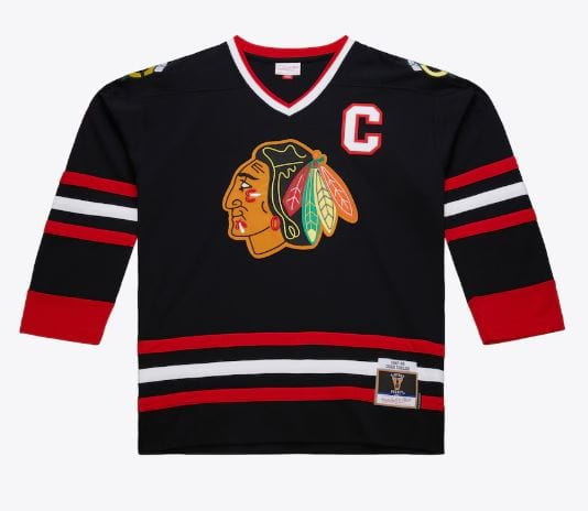 Mitchell & Ness Adult Jersey Adult Chris Chelios Chicago Blackhawks Mitchell & Ness 1997 Black Jersey - Men's