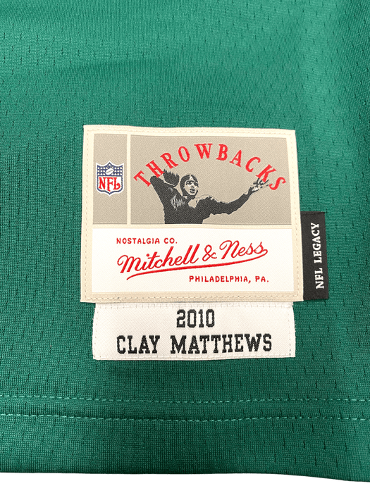 Mitchell & Ness Adult Jersey Adult Clay Matthews Green Bay Packers Mitchell & Ness 2010 NFL Green Throwback Jersey - Men's