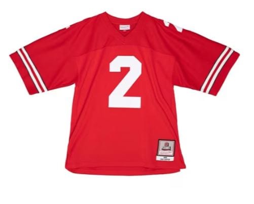Adult Cris Carter Ohio State Buckeyes Mitchell & Ness 1986 Red Legacy Throwback Jersey - Men's