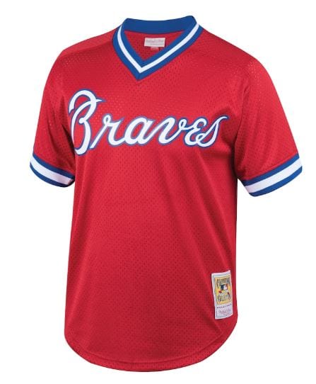 Adult Dale Murphy Atlanta Braves Mitchell & Ness Red Cooperstown Mesh Batting Practice Jersey - Men's