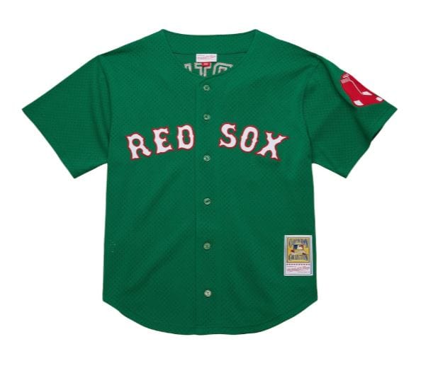 Adult David Ortiz Boston Red Sox Mitchell & Ness Green Cooperstown Mesh Batting Practice Jersey - Men's