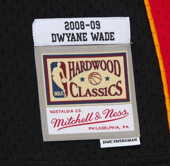 Mitchell & Ness Adult Jersey Adult Dwayne Wade Miami Heat Mitchell & Ness El Heat 2008-09 Black Throwback Swingman Jersey - Men's