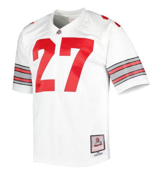 Adult Eddie George Ohio State Buckeyes Mitchell & Ness 1995 White Legacy Throwback Jersey - Men's