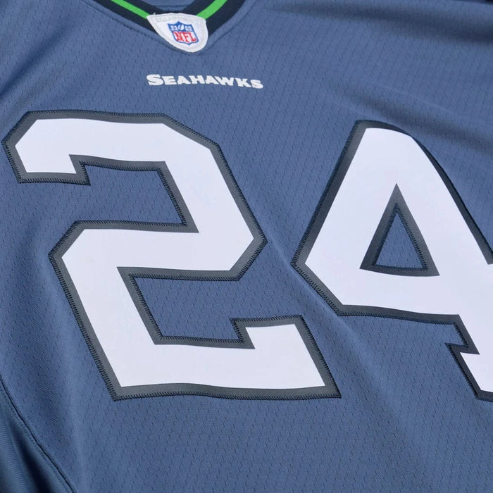 Mitchell & Ness Adult Jersey Adult Marshawn Lynch Seattle Seahawks Navy 2010 Mitchell & Ness Throwback Jersey - Men's