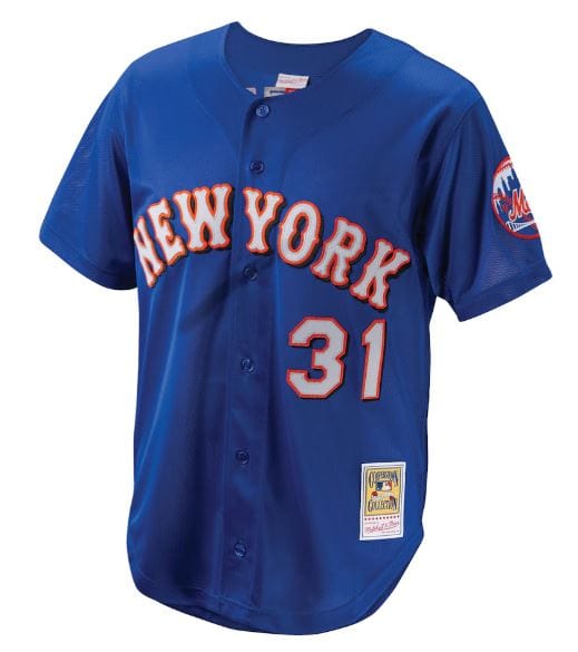 Adult Mike Piazza New York Mets Mitchell & Ness Blue Cooperstown Mesh Batting Practice Jersey - Men's