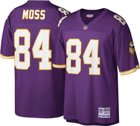 Mitchell & Ness Adult Jersey Adult Randy Moss Minnesota Vikings Mitchell & Ness NFL 1998 Purple Throwback Jersey - Men's