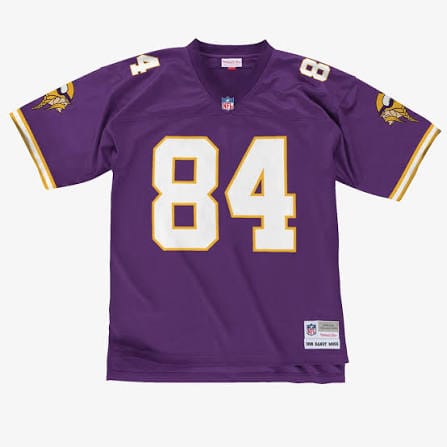 Mitchell & Ness Adult Jersey Adult Randy Moss Minnesota Vikings Mitchell & Ness NFL 1998 Purple Throwback Jersey - Men's