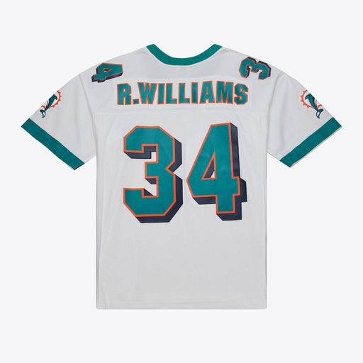 Mitchell & Ness Adult Jersey Adult Ricky Williams Miami Dolphins Mitchell & Ness NFL 2002 White Throwback Jersey - Men's