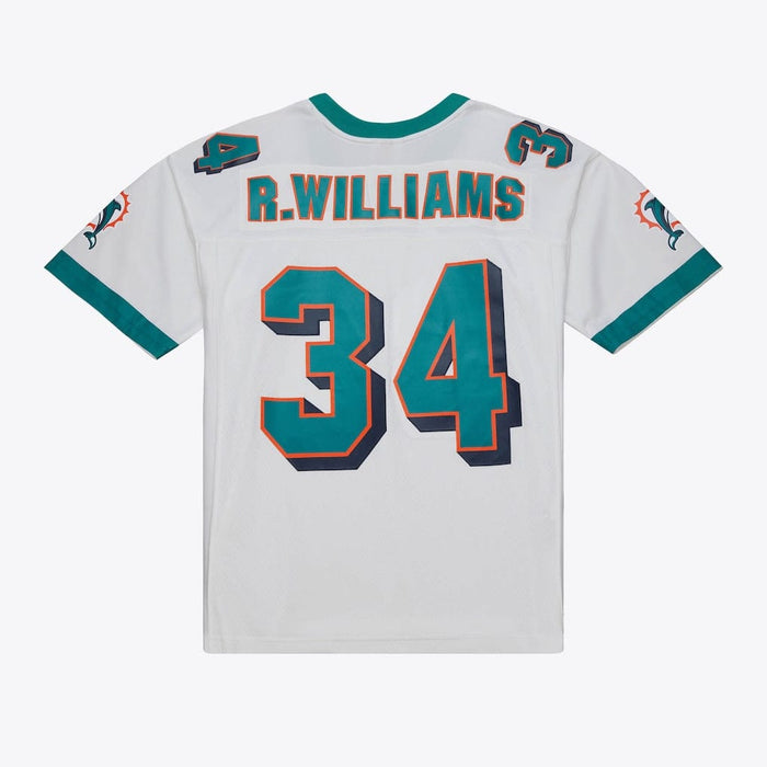 Mitchell & Ness Adult Jersey Adult Ricky Williams Miami Dolphins Mitchell & Ness NFL 2002 White Throwback Jersey - Men's