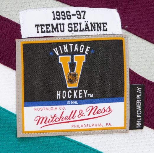 Mitchell & Ness Adult Jersey Adult Teemu Selanne Anaheim Mighty Ducks Mitchell & Ness 1996 Purple Power Play Jersey - Men's