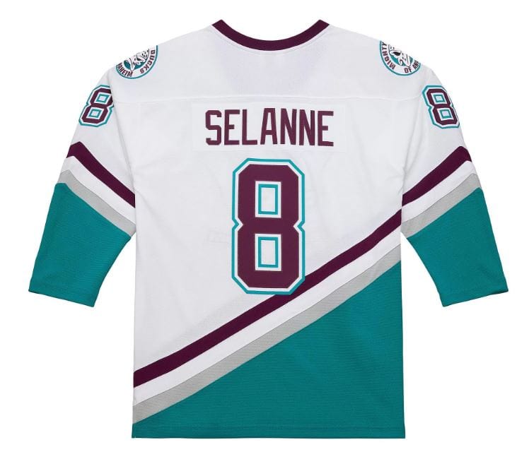 Mitchell & Ness Adult Jersey Adult Temmu Selanne Mighty Ducks of Anaheim Mitchell & Ness 1996-97 White Jersey - Men's