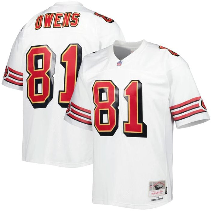 Mitchell & Ness Adult Jersey Adult Terrell Owens San Francisco 49ers Mitchell & Ness NFL White Throwback Jersey - Men's