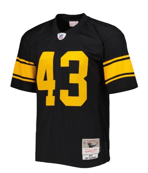 Adult Troy Polamalu Pittsburgh Steelers Mitchell & Ness NFL 2008 Black Alternate Throwback Jersey - Men's