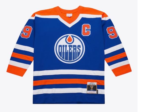 Mitchell & Ness Adult Jersey Adult Wayne Gretzky Edmonton Oilers Mitchell & Ness 1986 Blue Jersey - Men's