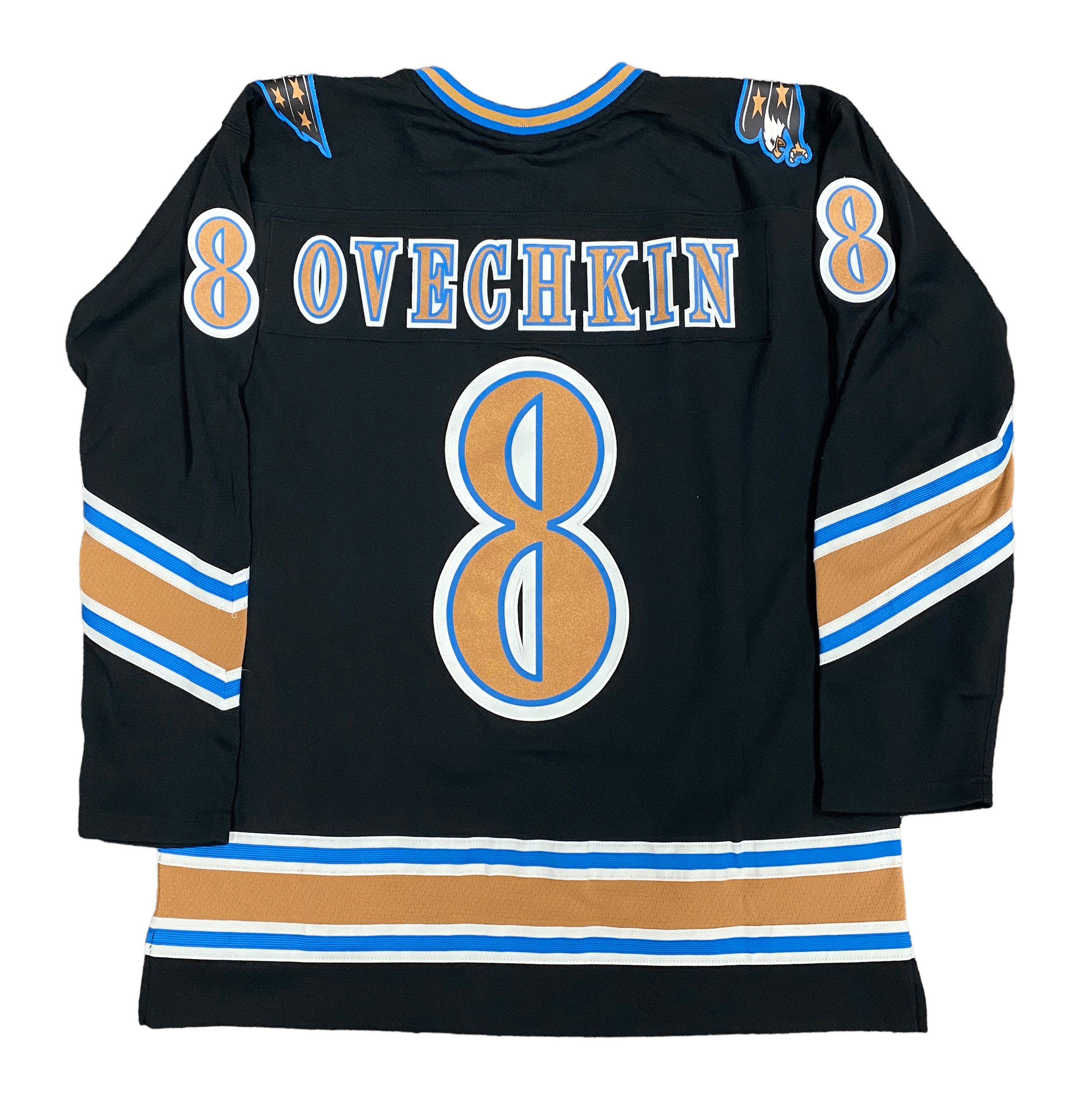 No8 Alex Ovechkin Black Authentic Classic Stitched NHL Jersey