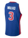 Mitchell & Ness Adult Jersey Ben Wallace Detroit Pistons Mitchell & Ness NBA Blue 2003 Throwback Swingman Jersey