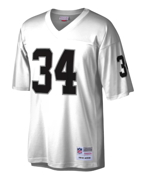 Mitchell & Ness Adult Jersey Bo Jackson Los Angeles Raiders Mitchell & Ness NFL White Throwback Jersey - Men's