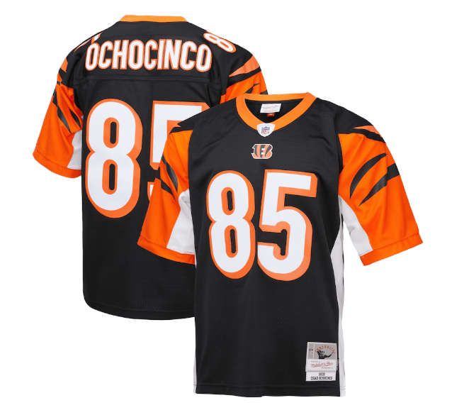 Mitchell & Ness Adult Jersey Chad Ochocinco Cincinnati Bengals Mitchell & Ness NFL Black Throwback Jersey - Men's