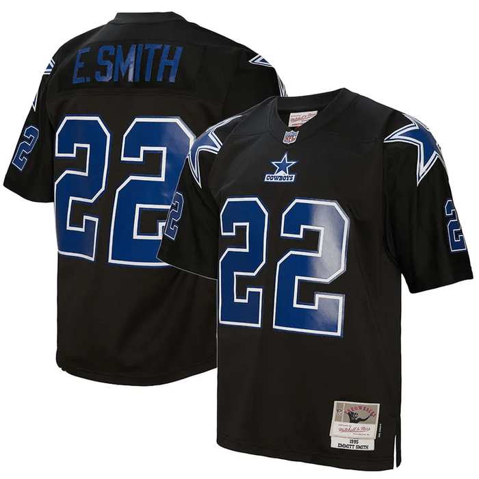 Emmitt Smith Dallas Cowboys Black Alternate Jersey Mitchell & Ness NFL Throwback Jersey - Men's, L / Black