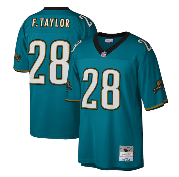 Men s Mitchell Ness Fred Taylor Teal Jacksonville Jaguars Legacy Replica Jersey