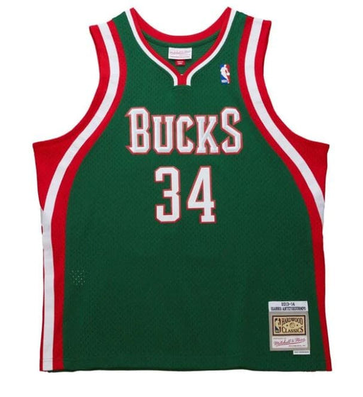 Giannis Antetokounmpo Milwaukee Bucks Mitchell & Ness NBA Green 2013 Throwback Swingman Jersey
