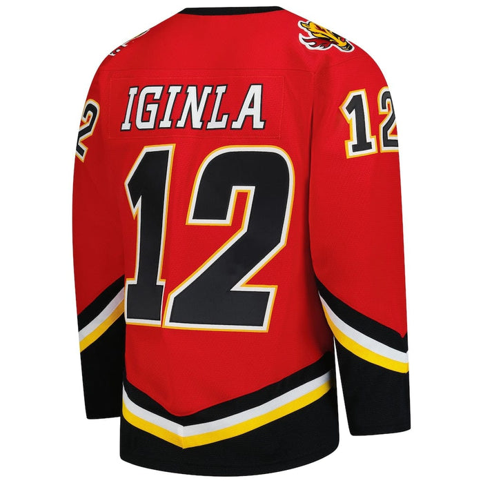 Mitchell & Ness Adult Jersey Jarome Iginla Calgary Flames Mitchell & Ness 2003-04 Power Play Jersey - Red - Men's