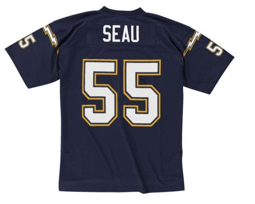 Junior Seau San Diego LA Chargers Superbowl Mitchell & Ness Throwback  Jersey 52