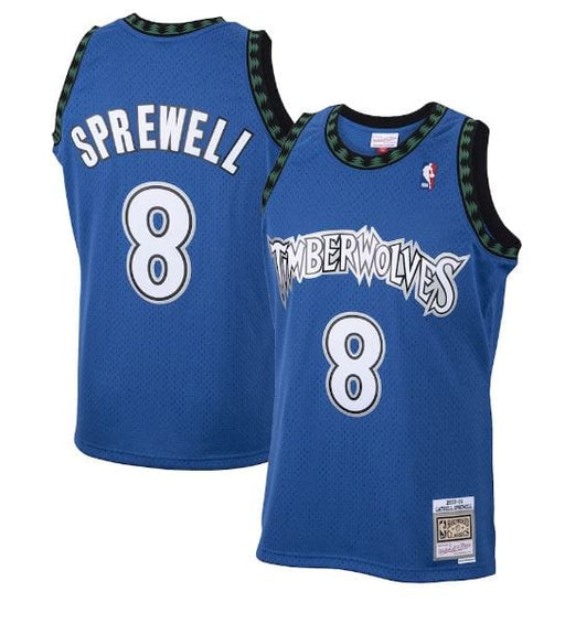 Latrell Sprewell Minnesota Timberwolves 2001/02 Blue Mitchell & Ness Throwback Swingman Jersey - Men's