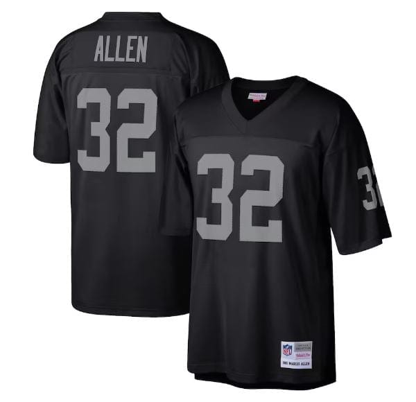 Mitchell & Ness Adult Jersey Marcus Allen Los Angeles Raiders Mitchell & Ness NFL Black Throwback Jersey
