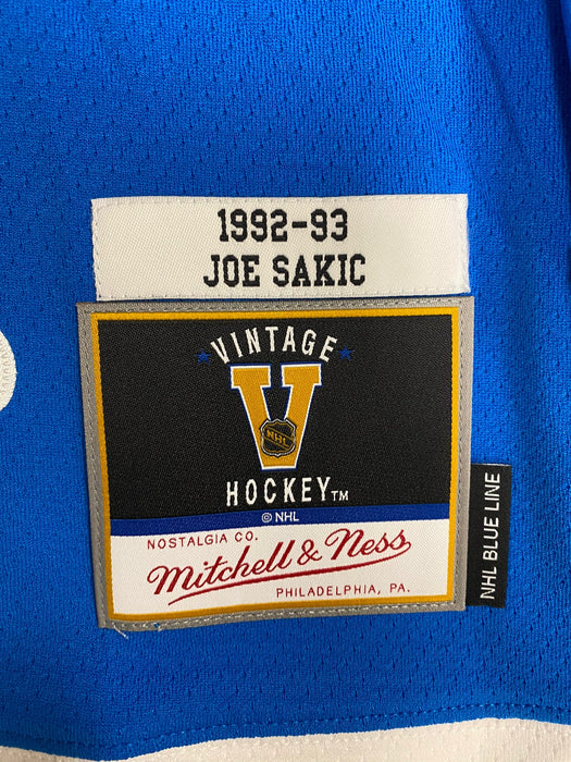 Mitchell & Ness Adult Jersey Men's Joe Sakic Quebec Nordiques Mitchell & Ness 1992 Blue Jersey