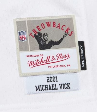 Michael Vick Atlanta Falcons Mitchell & Ness 2001 White Throwback Jersey - Men's