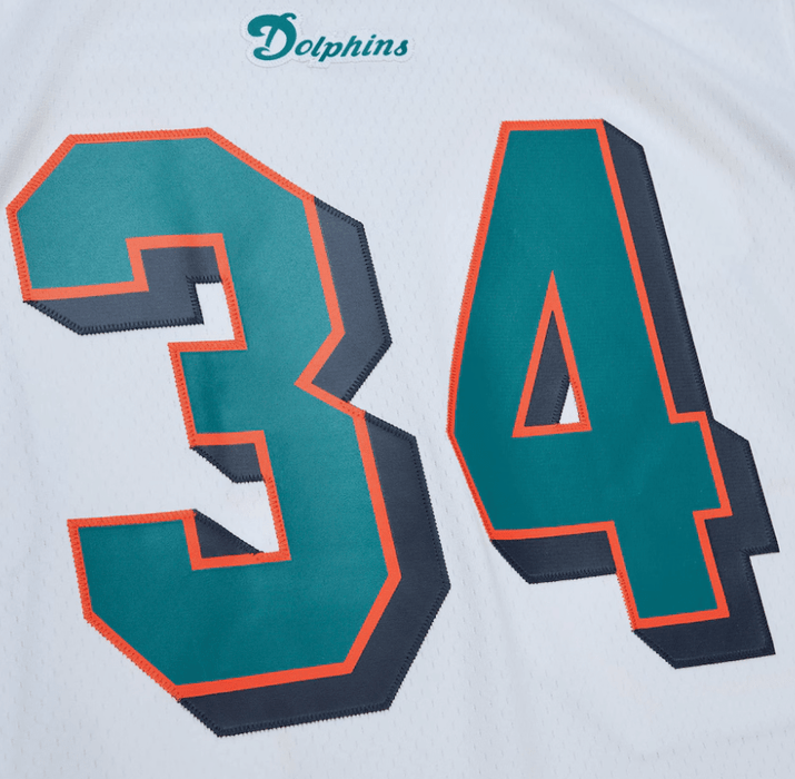 Mitchell & Ness Adult Jersey Ricky Williams Miami Dolphins Mitchell & Ness NFL 2002  White Throwback Jersey - Men's