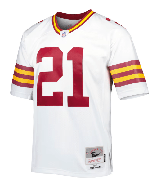 Mitchell & Ness Adult Jersey Sean Taylor Washington Football Team White Alternate Mitchell & Ness Throwback Jersey - Men's