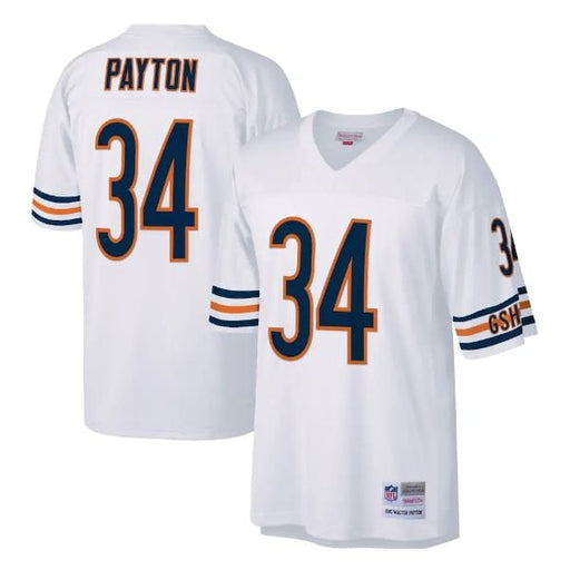 Mitchell & Ness Adult Jersey Walter Payton Chicago Bears Mitchell & Ness NFL White Throwback Jersey
