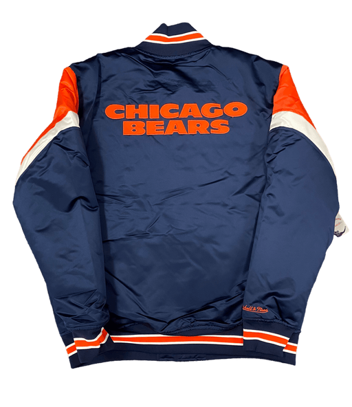 Mitchell & Ness Jacket Chicago Bears Mitchell & Ness Navy Heavyweight Satin Jacket - Men's