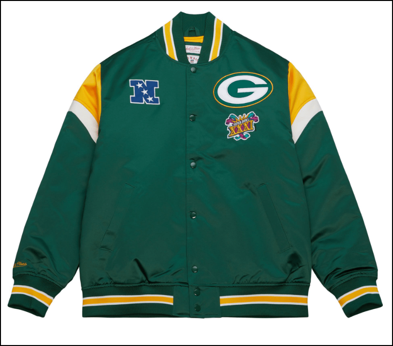 Starter Men's Packers Satin Jacket Green Size L | MODA3
