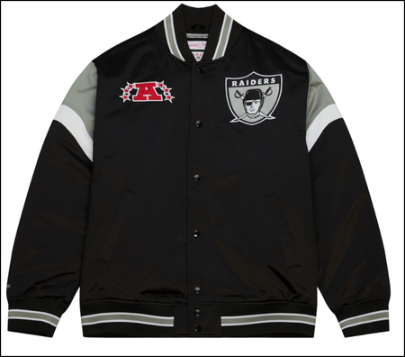 Mitchell & Ness Las Vegas Oakland Raiders Heavyweight Satin Jacket L