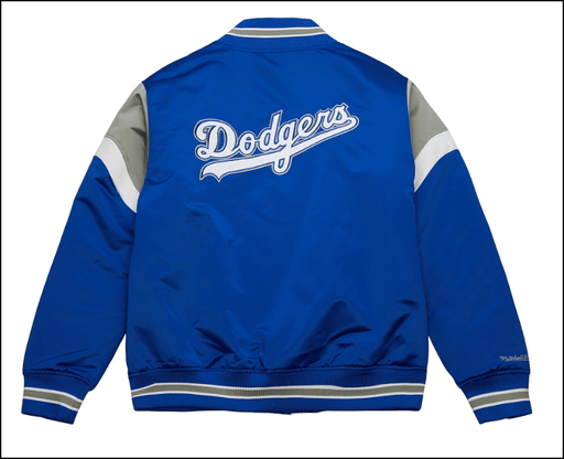 Los Angeles Dodgers Mitchell & Ness Blue Heavyweight Satin Jacket - Men's