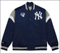 Mitchell & Ness Jacket New York Yankees Mitchell & Ness Navy Heavyweight Satin Jacket - Men's