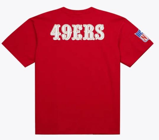 Mitchell & Ness Shirts Adult Jerry Rice San Francisco 49ers Mitchell & Ness Red NFL Ultimate T-Shirt - Men's