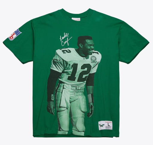 Mitchell & Ness Shirts Adult Randall Cunningham Philadelphia Eagles Mitchell & Ness Green NFL Ultimate T-Shirt - Men's